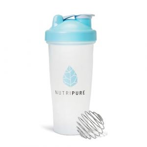 Nutripure | Shaker Proteine Inox | Transparent | Bouteille Shaker Sport avec Boule Inox | Mélange Homogène et Facile à Nettoyer | Conception Hermétique et Durable | 600 ml | Fabriqué en France (NUTRIPURE, neuf)