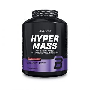 BioTechUSA Hyper Mass | Prise de masse avec mélange de glucides et de protéines | Créatine micronisée | Sans gluten, 4 kg, Fraise (Elanatura, neuf)