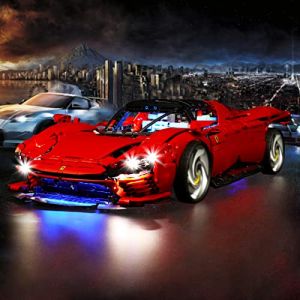 Kit d'Éclairage LED pour Ferrari Daytona SP3 (Pas de Lego), Éclairage Décoratif pour Technic Ferrari Daytona Supercar Jouets Créatifs (BrickBling Lighting, neuf)