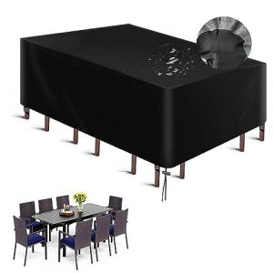 Jianghu Art Baches Imperm&eacute;Ables pour Exterieur 110x80x90cm Housse De Protection Salon De Jardin, Housse Exterieure Mobilier Jardin pour Table, Canap&eacute;, Inclinable, Chaises, Noir (Celestial Waters-EU, neuf)