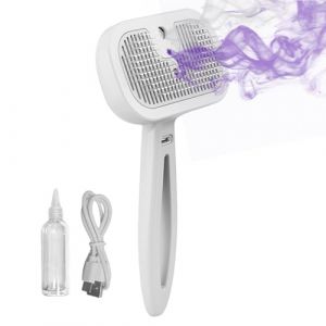 Brosse Vapeur pour Chien et Chat | Brosse Lisseur Pour Chien | Brosse Multifonction Anti-Poils avec Vaporisateur pour Toilettage Chiens et Chats (langhon, neuf)