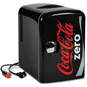 Coke Zero Mini r&eacute;frig&eacute;rateur &ndash; R&eacute;frig&eacute;rateur pour chambre &agrave; coucher, bureau, refroidisseur de boisson portable, r&eacute;frig&eacute;rateur de table 12 V 110 V pour boissons, soda, vin, utilisation en voiture (Koolatron International LTD, neuf)
