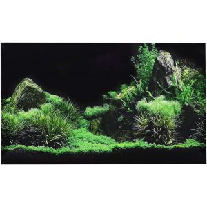 Aquarium affiche, fond marin eau herbe r&eacute;servoir de poissons d&eacute;coration de fond 3D PVC auto-adh&eacute;sif r&eacute;servoir de poissons papier peint autocollant pour aquarium d&eacute;coration de r&eacute;servoir(91*50cm) (Aeuyweu, neuf)