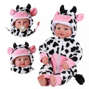 BABESIDE Poupée Bébé 17 Pouces - Poupon Nouveau-né au Corps Souple - Poupee Reborn avec Vêtements et Accessoires, Jeu de Rôle Enfant Cadeau pour Enfant Garçon Fille 2+ Ans (SIDE-baby, neuf)