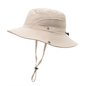 YAMEIZE Chapeau Seau Imperm&eacute;able R&eacute;glable d'&eacute;t&eacute; - avec String pour Femmes Hommes Enfant Adulte Protection UV Chapeau &agrave; Sangle Solide P&ecirc;che Randonn&eacute;e Escalade (YaBeiZhan, neuf)