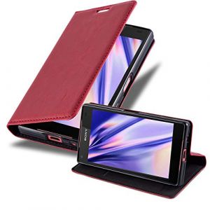 cadorabo Coque pour Sony Xperia Z5 Compact en Rouge DE Pomme - Housse Protection avec Fermoire Magn&eacute;tique, Stand Horizontal et Fente Carte - Portefeuille Etui Poche Folio Case Cover (cadorabo-shop, neuf)