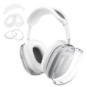 Aiivioll Coque 3 en 1 en silicone pour &eacute;couteurs AirPods Max, coque transparente en TPU souple pour oreille/couvre-bandeau, pour AirPods Max (2024/2020), housse de coussins d'oreille pour AirPods Max (Aiivioll-fr, neuf)