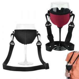 WUSJCOF 2 supports de verre à vin à suspendre, tasse pour verre à vin, support de verre suspendu, pendentif pour verre à vin, support de verre à vin. (NAROU DUTEN, neuf)