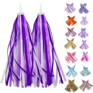 PLATT Enfant V&eacute;lo Rubans Multicolores Tassel Accessoires de D&eacute;coration Color&eacute;s pour des Trotinettes et V&eacute;lo Gar&ccedil;ons Filles (1paire) (PLATT FR, neuf)