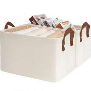 TIMEYARD Boîte de rangement pour enfant - Panier de rangement pour salle de bain, étagère, bureau, salle de bain - Panier de rangement pliable - Rectangulaire - 42 L x 28 l x 25 H cm - 30 l x 25 cm - (TIMEYARD, neuf)