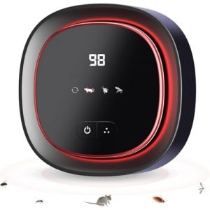 Ultrason Souris et Rats, 4 Modes Repulsif Souris et Rats Puissant, 360&deg; Ultrasons pour Rongeurs Int&eacute;rieur, 300 M&sup2; R&eacute;pulsif Ultrason Souris Moustiques Cafards pour Insectes, Rongeurs, Mouches (YuHanYuChen, neuf)