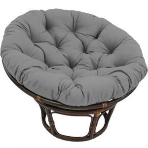 AZMAHT Grand Coussin Rond pour Chaise, Coussin &eacute;pais pour Chaise &agrave; Bascule d'ext&eacute;rieur, Coussin de Si&egrave;ge pour Panier Suspendu en Rotin, Coussin de Remplacement pour Nid d'Oeuf,Dark Gray,50&times;50 (QIAOYANLONG, neuf)