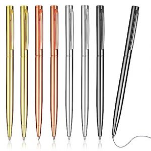 Lot de 8 stylos à bille, 1,0 mm, à encre noire, à séchage rapide, pour bureau, fournitures scolaires (or rose + or + gris + argent) (Lincyy, neuf)