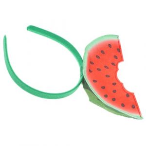 CLISPEED Bandeau Pastèque 3d Adulte En Feutre Doux, Accessoire Cheveux Estival, Thème Fruit Frais, Pour Fête Plage Et Déguisement, Taille Unique Ajustable, Motif Coloré Rouge Et Vert (Yeahzl, neuf)