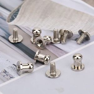 Haofy Vis &agrave; Rivets en Cuivre &agrave; T&ecirc;te Ronde, 7x5mm, 20 Pi&egrave;ces, pour l'artisanat du Cuir, Sacs, Chaussures (T&ecirc;te de moine argent 7*5mm) (Fiavtiwy, neuf)