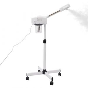 318 Vaporisateur de beaut&eacute; monotube Blanc &ndash; Prise europ&eacute;enne Vapeur pour le visage Soin de la peau Salon de beaut&eacute; Spa Visage Machine &agrave; vapeur (CYEZHQINGR, neuf)
