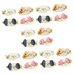DEARMAMY 5 Ensembles Bandeau En Nylon Pour Enfants Accessoires De Cheveux De Bébé Arcs De Bandeau Nouveau-né Fleur Bébé Bandeau Accessoire Photo Bébé Bandeau À Fleurs Pour Bébé 4 Pièces * 5 (Telinei, neuf)