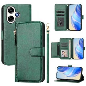 Rfvzubemok Compatible avec Infinix Hot 30 4G Coque,Compatible avec Infinix Hot 30 4G X6831 Porte-Cartes Portefeuille Fermeture magn&eacute;tique Stand Green (Yitaihua, neuf)