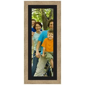 Cadres Photos pêle mêle multivues Noir 1 Photo(s) 20x60 Passe Partout, Cadre Photo Mural 25x65 cm Naturel Beige, 3.5 cm de Largeur (RK Cadres, neuf)
