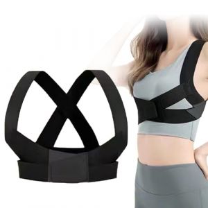 MaNeaz M Noir Réglable Maintien Du Dos Du Cou Et Des Épaules Ceinture Dorsale Femme Redresse Dos Correcteur De Posture Pour Le Haut Du Dos Qui Soutient La Clavicule Et Soulage Respirant (Secret Dream, neuf)