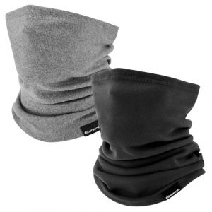 GXCROR &Eacute;charpe d'hiver tour de cou en polaire &eacute;charpe tube foulard chauffe-cou multifonction &eacute;charpe cachemire pour hommes et femmes, Noir et gris. (HENGKING, neuf)