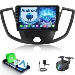 NHOPEEW 2+64G Autoradio Android pour Ford Transit 2015-2018 avec Carplay sans Fil et Android Auto - WiFi GPS Mirror Link &Eacute;cran partag&eacute; Commande de Roue de Direction FM RDS + cam&eacute;ra de recul (Tianju-EU, neuf)