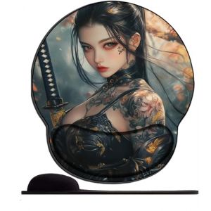 Tapis de Souris Ergonomique - Tapis de Souris Gamer avec Repose Poignet en Gel, avec Repose-Poignet Gaming Mouse Pad pour Ordinateur et OrdinateurFilles Sexy (gngfnfgbvb, neuf)