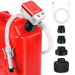 Leikurvo Pompe &agrave; carburant avec capteur d'arr&ecirc;t automatique, pompe de transfert de carburant (12 L/min) USB pompe &eacute;lectrique &agrave; essence avec 4 tailles d'adaptateurs et tuyau, pompe de (RAMONISA SHOP, neuf)