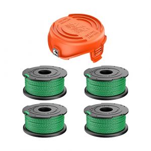 Bobines de Rechange pour Coupe-Bordures A6486 avec Couvercle 90583594, bobines de 0,08"/2 mm, 20 Pieds, compatibles avec Les modèles Black & Decker A6486 GL9035, GL8033, GL7033 (Sciencey, neuf)
