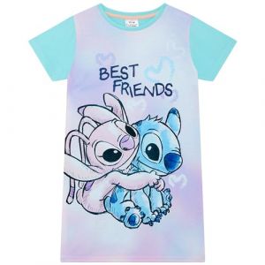 Disney Lilo et Stitch Chemise de Nuit Enfant Fille - Manches Courtes ou Longues - 7-8 Ans: 128cm (Bromilow & Wood Retail FR, neuf)