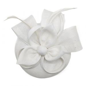 Psdndeww Chapeau bibi tendance réutilisable avec ornements amovibles pour tenues de femme, accessoires de mariée, voiles détachables, chapeau bibi blanc (Syanjin, neuf)