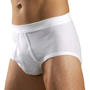 HERMKO 3240 Lot de 3 Slip Homme avec Ouverture Fine côte en 100% Coton Biologique Lavable à 60°C - Beaucoup Couleurs, Taille:2 (S), Mehrfarbig (Sortimente):Blanc (HERMKO, neuf)