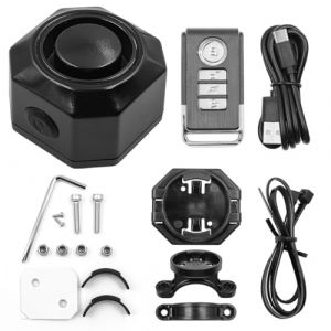 Alarme de v&eacute;lo avec t&eacute;l&eacute;commande USB Rechargeable sans Fil antivol Alarme de Vibration Volume 110 DB pour Moto mobilit&eacute; Scooter Caravane (WANGCL EU, neuf)