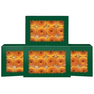 Gcardist Lot de 6 bo&icirc;tes &agrave; biscuits pop-up automatiques - 35,56 x 25,4 x 6,35 cm - Vertes - Avec fen&ecirc;tre - Pour p&acirc;tisseries, macarons, boulangerie - Pour emballage (35,56 x 25,4 x 6,35 cm) (GCardistDE, neuf)