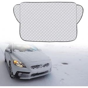 Voiture Protege Pare Brise Givre,Couverture Pare-Brise Voiture,B&acirc;che Pare Brise Protection Hiver Repliable,Protection Solaire pour Pare-Brise de Voitures,pour Anti Givre,Neige,Glace,Pluie,UV,Soleil (Elliot  Ree, neuf)