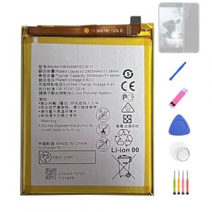 HIGHAKKU HB366481ECW Batterie de rechange compatible avec Huawei P8 Lite 2017 & P9 & P9 Lite & P10 Lite & P20 Lite & Honor 6C Pro & Honor 5C & Honor 9 Lite & P Smart avec outils (SHIDAI-EU, neuf)