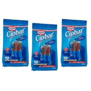 Cameo Ciobar Professional Classico Lot de 3 préparations pour boissons au chocolat chaud 24 tasses sans gluten 600 g (Italiaen Gourmet UK Ltd, neuf)