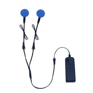 YnGia 2 pi&egrave;ces 30mm yeux led lumineux, panneau el rond lumi&egrave;re &eacute;lectroluminescent el feuille panneau lumi&egrave;re feuilled&eacute;coupable pour cosplay f&ecirc;te masque yeux casque d&eacute;coration (Bleu) (YuanDZ, neuf)