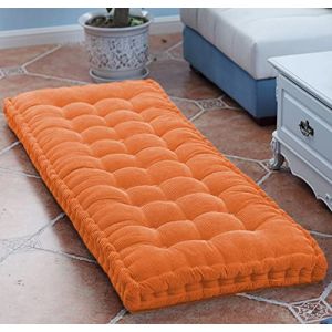 DG Catiee Coussin de Banc épais Coussin de canapé Long Intérieur,Coussin de Banc de Jardin,Coussin de Banc de Salle à Manger rectangulaire Coussin de Sol Coussin de siège Tapis (70x30cm,Orange) (CF Home, neuf)