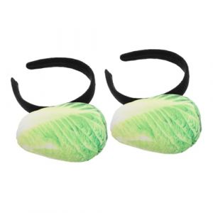minkissy 2 Pièces Bandeau chou chinois 3d fille mignon robe simple accessoires halloween fête de décoration Habiller des bandes de cheveux tenue de soirée pour femme Plastique Light Green (Master Self, neuf)
