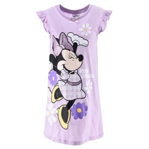 Disney Minnie Mouse Chemise de Nuit pour Fille, Robe Manches Courtes en Coton Doux &agrave; Carreaux Vichy, Taille 3 Ans | Lila (La Esencia, neuf)