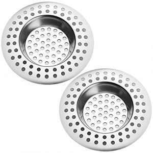 Tomario Lot de 2 bondes d'&eacute;vier de cuisine en acier inoxydable - Protection standard - Pour salle de bain, cuisine, douche (diam&egrave;tre ext&eacute;rieur 7,5 cm, diam&egrave;tre int&eacute;rieur 3,6 cm) (panzhijieshop, neuf)