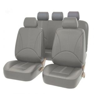 Housse Siege Voiture Cuir pour Mitsubishi Pajero (II, III, IV) (1990-2019), ImperméAble Nonslip Voiture Ensembles de Housses Siège Respirante Housses Couvre Sieges,1 Grey (suiyueheng, neuf)