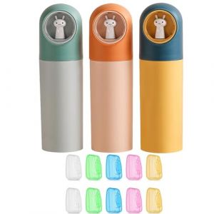 Suuwwn Porte Brosse a Dent,3 Pi&egrave;ces Boite Brosse a Dent &Eacute;tui Brosse &agrave; Dent Bo&icirc;te Brosse &agrave; Dents Voyage Portable &Eacute;tui Dentifrice Plastique Tasse de Voyage pour Camping d'affaires Domicile (Suuwwn, neuf)
