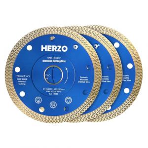 HERZO Lot de 3 Disques Diamant 115 mm x 22,23 mm pour Carrelage - Disques Diamantés 115 mm pour Carrelage, Grès Cérame, Porcelaine et Céramique (JHSR STORE, neuf)