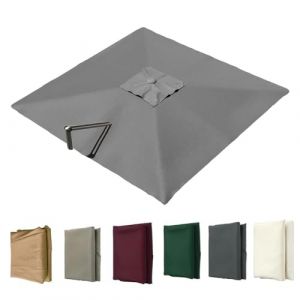 VLKLPZAHAK Auvent De Remplacement pour Parasol Déporté Carré De 3 M, Toile De Rechange pour Parasol De Jardin Extérieur, Housse De Rechange 8 Baleines Protection UV(Grey,2.5x2.5m (8.2x8.2ft)) (There's a bright future for everyone, neuf)