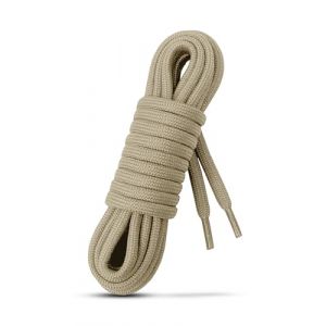 Laceter Lacets Ronds Épais 4mm pour Bottes, Dr Martens, Chaussures de Sécurité, Randonnée, Outdoor, Travail - Robustes, Durables - Fabriqués en Europe Haute Résistance - Beige, 120 cm (Lace'ter, neuf)