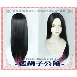 Le Dragon Prince Claudia perruque accessoires de Cosplay 75 cm de long droit noir Ombre violet cheveux synthétiques Cosplay Costume perruques + bonnet de perruque (good stuff A, neuf)