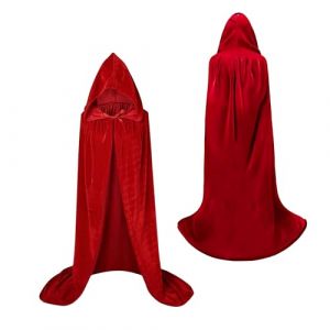 MAGIC SELECT Longue Cape avec Capuche, pour Costume, pour Adulte et Enfants. Cape de Costume Unisexe, de Vampire, de Sorcière. 170 cm. Halloween, Fête, Carnaval, Cosplay. (Magic boutique, neuf)