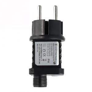 Clignoteur pour Guirlande Lumineuse 31V 6W avec Prise Clignotante, 8 Modes de Fonctionnement et Fonction Minuterie, Transformateur LED &Eacute;tanche IP44 pour &Eacute;clairage de Jardin et Rideau Lumineux (XINSURANDZ, neuf)